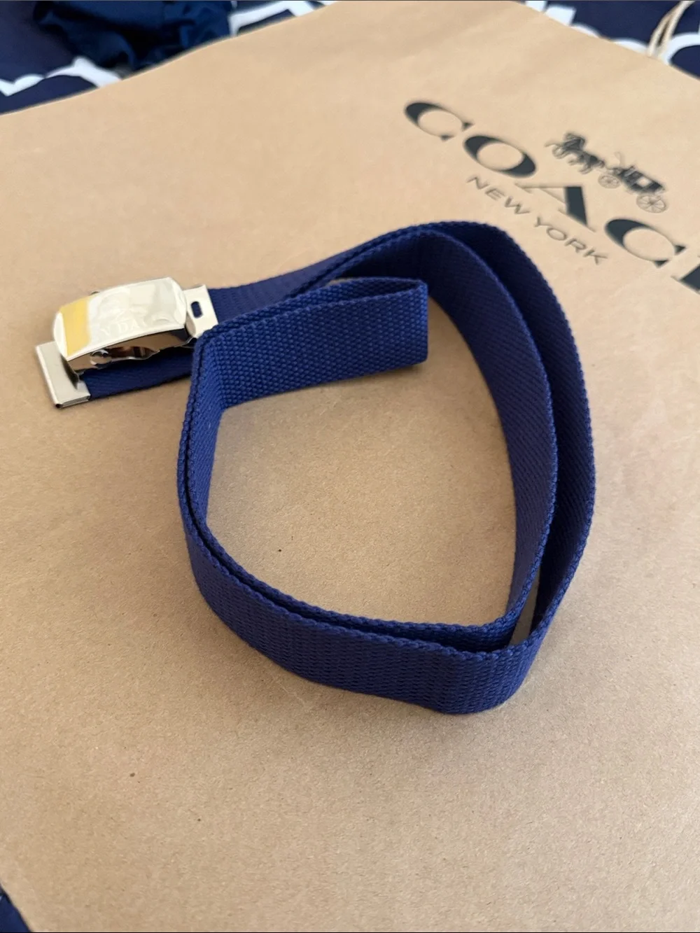 Navy blue Ben Davis cotton web belt